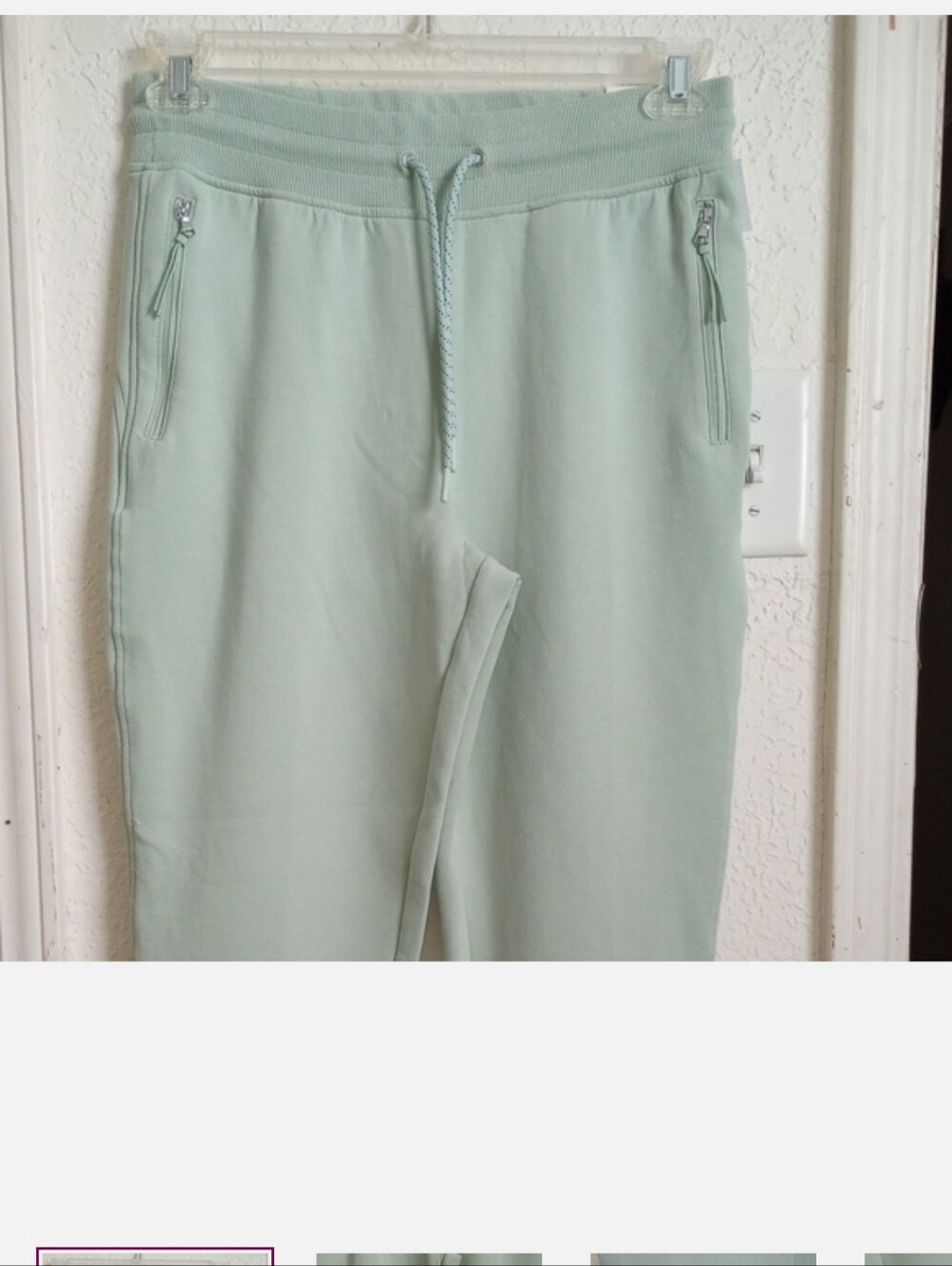 Mint Green Drawstring Jogger Pants